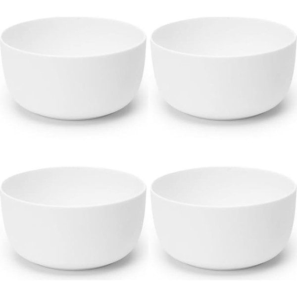 Serax Piet Boon Mazo balto trauku komplekts 4 gab | Porcelāna trauku komplekts mikroviļņu krāsnī drošiem traukiem makaroniem, brokastu pārslām, zupai un salātiem