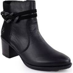 Sieviešu stiletto ādas zābaki melni Y2066-00 / 36