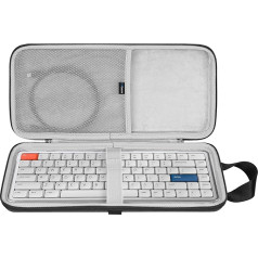 GEEKRIA plāns klaviatūras futrālis, kas saderīgs ar Logitech MX Mechanical Mini, MelGeek O2, Flow Lite 84 / LOFREE Flow84, IQUNIX MQ80, ciets futrālis ar 84 taustiņiem, tumši pelēks