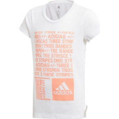 T-krekls adidas YG TR Graph Tee DJ1061 / Balta / 170 cm