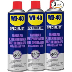 WD-40 Specialist velosipēdu ķēžu tīrīšanas līdzeklis 3 x 500 ml, ķēžu kopšana