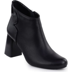 Eleganti melni Jezzi ādas stiletto zābaki OLI21-2 / 38