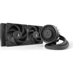 ARCTIC Liquid Freezer III Pro 240 - ūdens dzesēšana, AIO CPU ūdens dzesētājs, 2 x 120 mm, 38 mm radiators, PWM sūknis, VRM ventilators, AMD AM5/AM4, Intel LGA1851/1700 kontakta rāmis - melns
