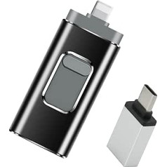 USB zibatmiņas karte 256 GB iPhone, nav nepieciešama lietotne, 4 in 1MFi sertificēta USB atmiņas karte tālrunim/portfilam, USB 3.0 ātrgaitas zibatmiņas karte, nav nepieciešama lietotnes instalēšana