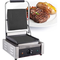 Kommerzieller Panini-Presse-Sandwichmaker, 1800 W Sandwichpresse Aus Gusseisen, 122℉-572℉ Panini-Grill, FüR Hamburger, Steiks, Speck, Sandwiches, WüRstchen,110V