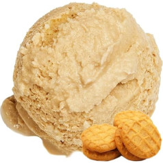 „Butterkeks“ cepumu garšas ledus pulveris, vegāns – bez cukura – bez laktozes – bez glutēna – ar zemu tauku saturu, piemērots arī diabētiķiem; piena saldējums, mīksto saldējumu pulveris, saldējuma pulveris „Gino Gelati“ (sviesta
