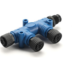 SC-N2K_4PA NMEA 2000 T savienotājs 4 porti//5 porti/6 porti/7 porti/8 porti/9 porti M12 vītne IP67 ūdensizturīgs NMEA 2000 (N2k) (Tee) T-konektors, N2K (NMEA2000) Starter komplekts (1*male uz 3*female)