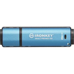 Kingston IronKey Vault Privacy 50 FIPS 197 sertificēta un XTS-AES 256-bitu šifrēta USB zibatmiņas karte lielākai datu aizsardzībai - IKVP50/256GB