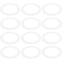 PATIKIL Goof Rings iekšējais diametrs 2,99 collas, ārējais diametrs 4,72 collas, 12 metāla Goof Rings vāciņu iepakojums iebūvētiem starmešiem, griestu un sienas lampām, lejupgaismām, LED, matēti balts