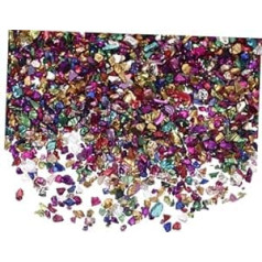 DIY Nagelkunst Irreguläre Glasbruchstücke Packung Epoxidharz Füller für Maniküre Kreative Nageldekoration Schmuck und Bastelzubehör für Individuelle Designs