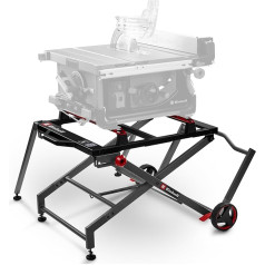 Oriģinālais Einhell zāģa pamatnes rāmis E-Stand TSS (pamatne galda zāģiem, salokāms, rokturis pārnēsāšanai, riteņi, izturīga tērauda konstrukcija, stabils statīvs)