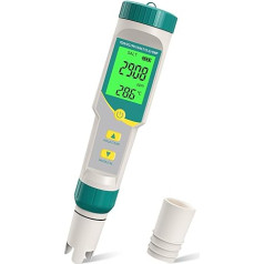 7 in 1 digitālais ūdens testeris, baseina sāls testeris, PH, TDS, EC, ORP TDS mērītājs, PH mērītājs ūdenim ar LCD apgaismojumu, testa komplekti peldbaseiniem, sālsūdens mērīšanai