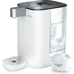 BRITA Cube karstā ūdens dispensers – ūdens dispensers mājām (4 l) balts – ar UV-C tehnoloģiju, iekļauts Maxtra Pro Extra kaļķa aizsardzības ūdens filtrējošais kasetne