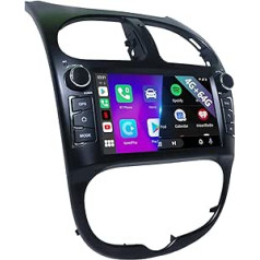 Autoradio für Peugeot 206 206CC Citroen C2 (2002-2010) Carplay/Android Auto-Kabel, 4G+64G Android 13 7'' HD-Touchscreen Autoradio Stereo AM/RDS/FM Bluetooth SWC GPS WiFi+Rückfahrkamera