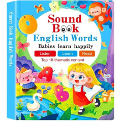 s, Noisy Farm Book, interaktīva audio sensoro iesaistīšanās valodas attīstība kognitīvā stimulācija motoriskās prasmes vecāku saiknes veidošana, runājoša grāmata lasīšanai runas attīstībai bērniem zēniem meitenēm 10,24 x 7,87 collas