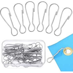 Hotop 30 karoga spaiļu komplekts ar 40 mm karoga masta stiprinājumu, kas izgatavots no nerūsējošā tērauda, karoga masta preses kniedes āķiem ar uzglabāšanas kārbu, saderīgs ar karoga mastu