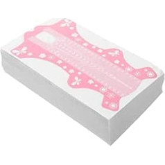 minkissy Pack of 100 turētāji nagu papīra nagu pagarināšanas komplekts nagu pagarināšanas komplekts Pagarinātie nagu padomi Guide Stickers Nail Art Stickers Tool Nail Shape Nail Guide Sticker Pink