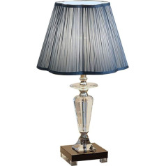 Leselampe Schreibtisch Lampe Europäische Tischlampe Schlafzimmer Nachttstoff Glas Transparent Kristalltisch Lampenknopfschalter Tischlampe
