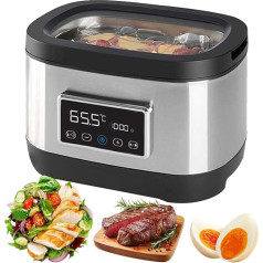 Edelstahl Sous-Vide-Kocher, 8L Tauchzirkulator mit LED-Touchscreen - Präzise Temperaturregelung & Timer, 360° gleichmäßige Erwärmung, perfekt für Steak, Huhn, Meeresfrüchte & Hausmannskost