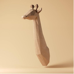 Yona DIY, Žirafe Papercraft komplekts, papīra modelis, 3D origami komplekts ar rokām, mājas apdare, dāvana, origami 3D, papīra amatniecība, 3D puzle, sienas apdare