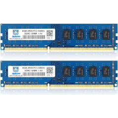 16 GB komplekts DDR3-1600 UDIMM 8GBx2 PC3 12800 1,5 V CL11 2Rx8 PC3 12800U 240-pin DDR3 1600 MHz Non-ECC Dual Rank desktop atmiņas modulis