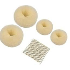Mati Bun Maker komplekts Chignon Bun matu gredzenu aksesuāri dejotājām baleta meitenēm (A-bēšs)
