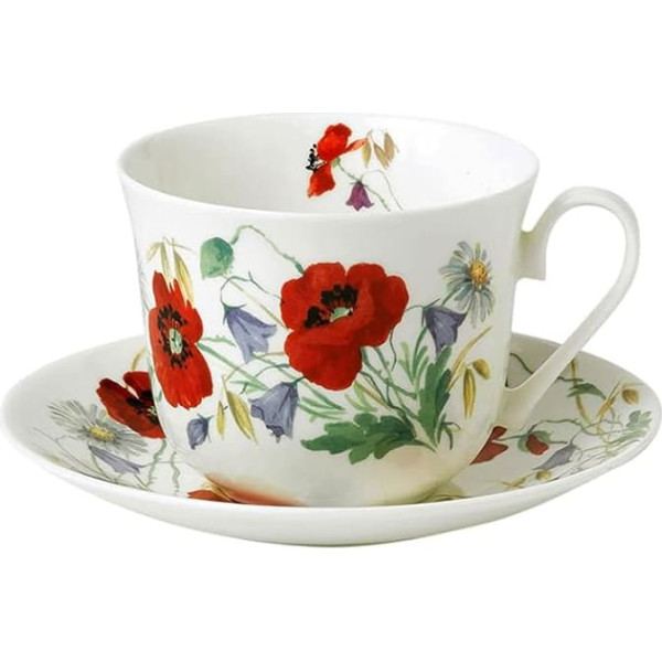 Roy Kirkham - English Meadow 2 brokastu krūzes un apakštasītes 45cl