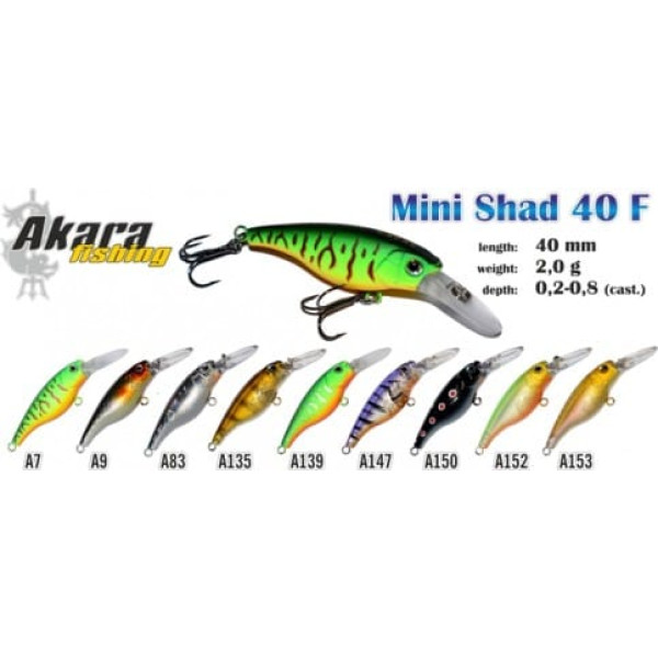 Vobleris AKARA «Mini Shad» 40 SP