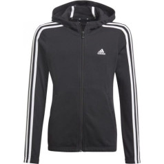 Džemperis adidas Girls Essentials 3S Pilna rāvējslēdzēja kapuce GQ8356 / Melna / 152 cm