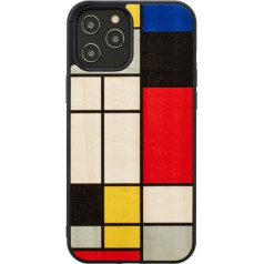 MAN&WOOD case for iPhone 12 Pro Max mondrian wood black