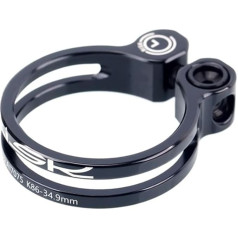 Sēdekļa skava 31,8 mm, 34,9 mm, ultraviegla velosēdekļa skava, 3 krāsas, alumīnija sakausējums, velosēdekļa statņa skavas, MTB sēdekļa skavas, ātrsavienojuma sēdekļa statņa skavas (krāsa: 34,9 mm, melna)