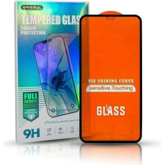 Timy Original Full Face / Full Glue Tempered Glass Aizsargstikls Pilnam Ekrānam Apple iPhone 12 / iPhone 12 Pro Melns