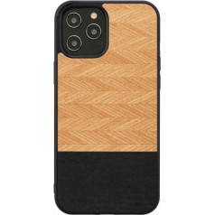 MAN&WOOD case for iPhone 12 Pro Max herringbone nero black