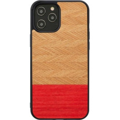 MAN&WOOD case for iPhone 12/12 Pro herringbone azalea black