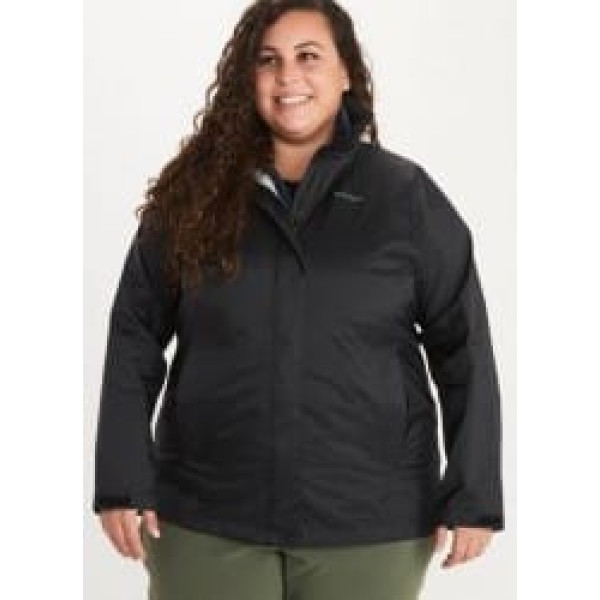 Marmot Jaka Wms PreCip Eco Jacket Plus 3XL Black