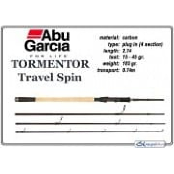 Makšķerkāts ABU GARCIA Tormentor Travel Spin - 2.74, 15-45