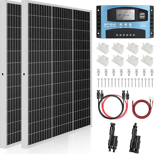 240 W 12 V saules paneļu